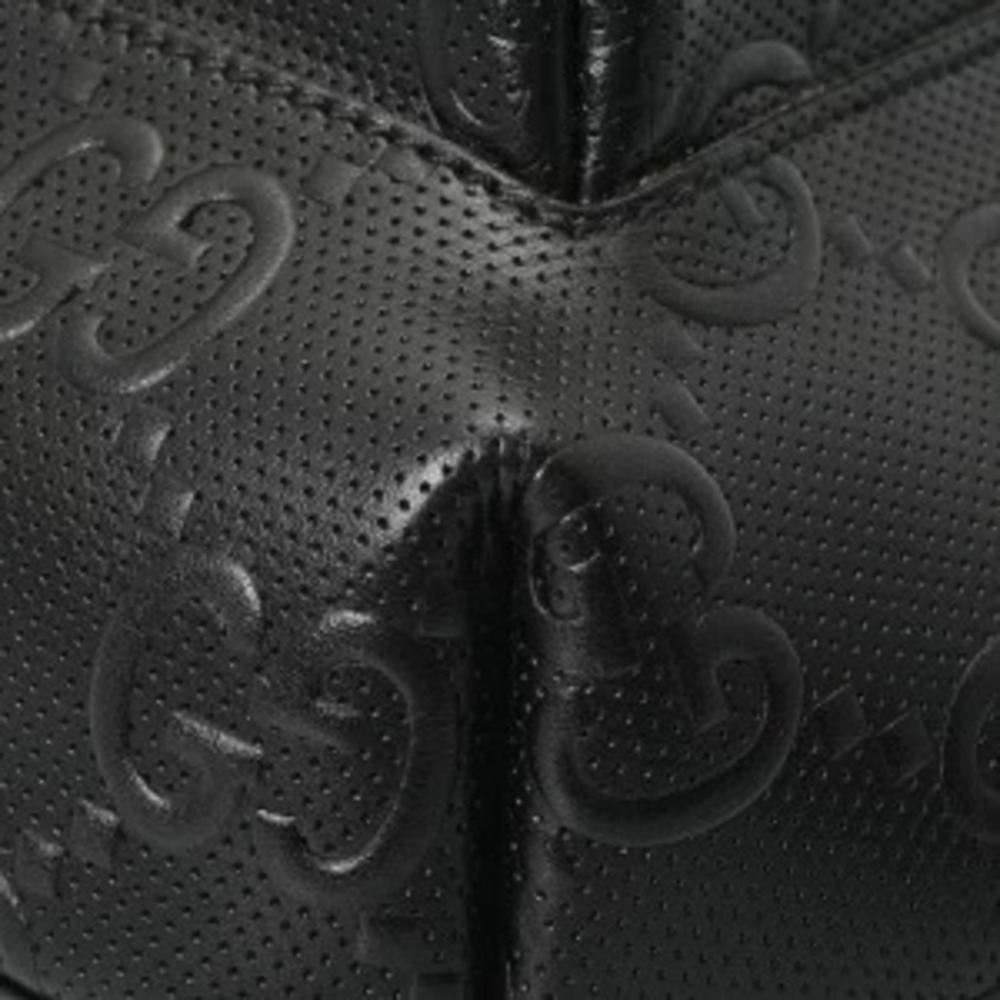 Gucci GG Embossed Belt Bag Black Leather Body - Picture 6 of 9